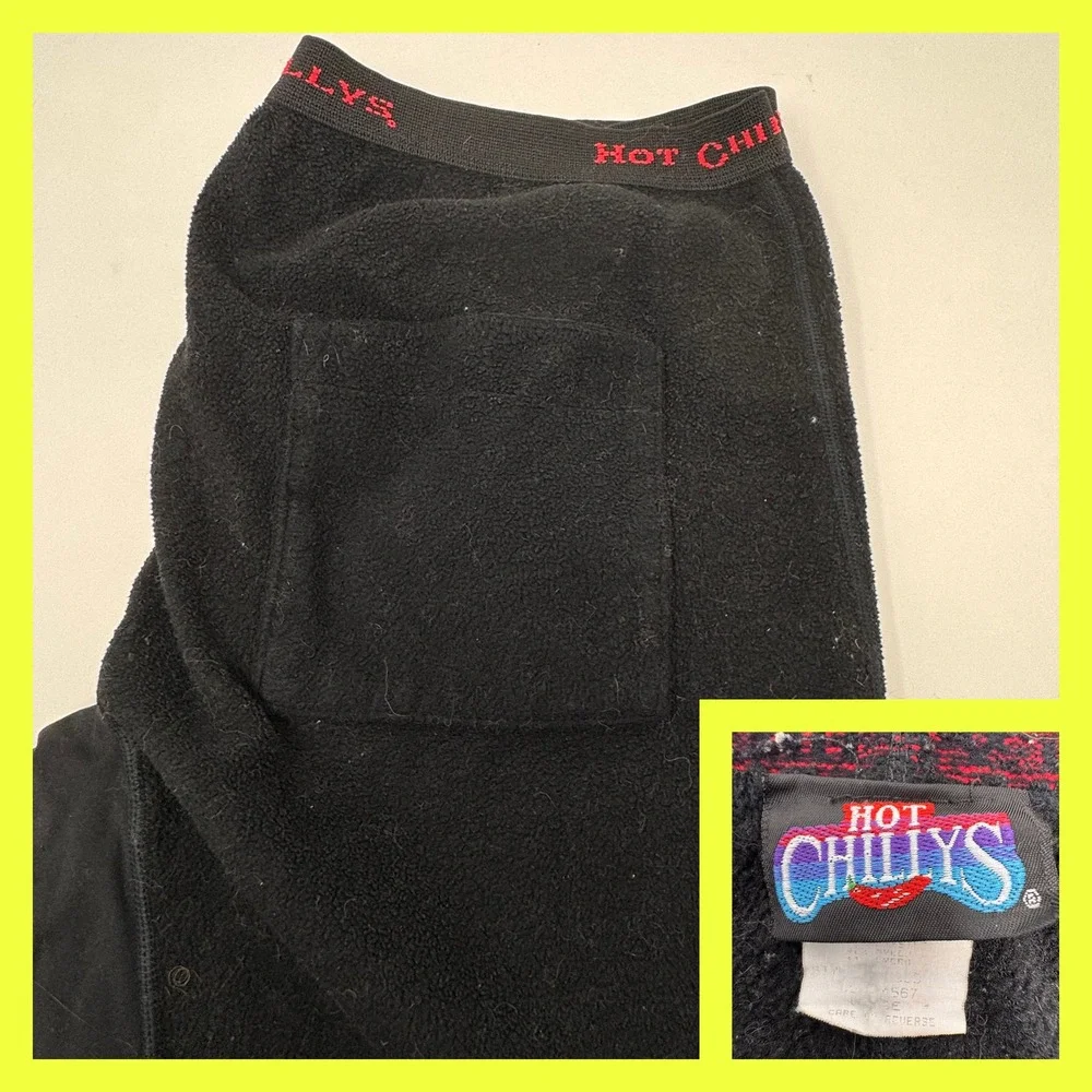 Vintage Hot Chillys Fleece Thermal Base Layer Pants - Made in‎ USA Size XL